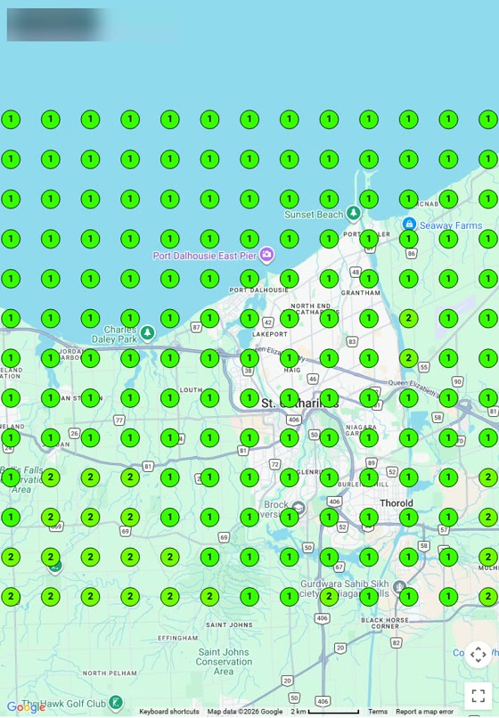 The goal: a grid that is green almost everywhere